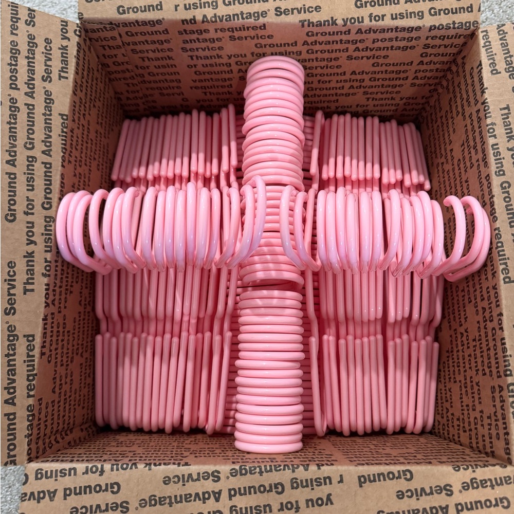 80 Light Pink Kids Plastic Hangers